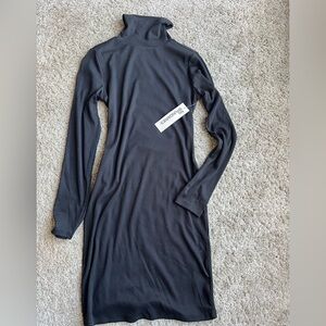 No Boundaries Charcoal Long Sleeve Dress